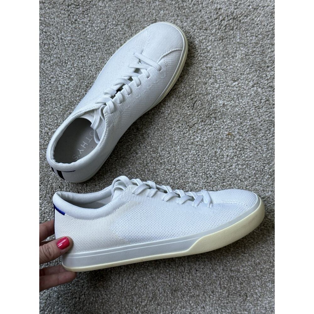 Rothy's White Knit Sneakers with Cream Sole
